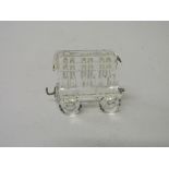 Swarovski train wagon, code 015150. Estimate £20-30.