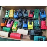 Approx 17 toy Matchbox trains, 3 carriages & 2 trucks. Estimate £20-30.