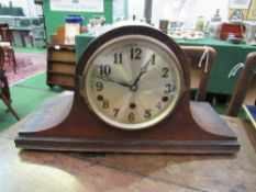'Napoleon Hat' mantle clock with Westminster chime, going & keeping good time & striking strongly.