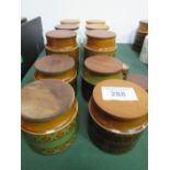 12 Hornsea storage jars