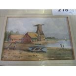 6 framed & glazed prints & watercolours. Estimate £20-30.