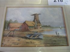 6 framed & glazed prints & watercolours. Estimate £20-30.