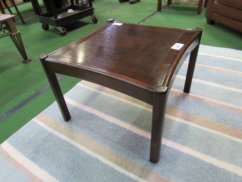 Ercol Saville coffee/side table, model 852, 59cms x 59cms x 41cms. Estimate £25-35.