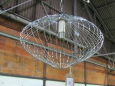 Italian chrome hanging light by Dopotutto. Estimate £10-20.