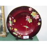 Carltonware 'Rouge Bird' plate, 37cms diameter. Estimate £20-40.