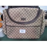 Gucci GG Supreme brown handbag, plus dust bag. Estimate £15-25.