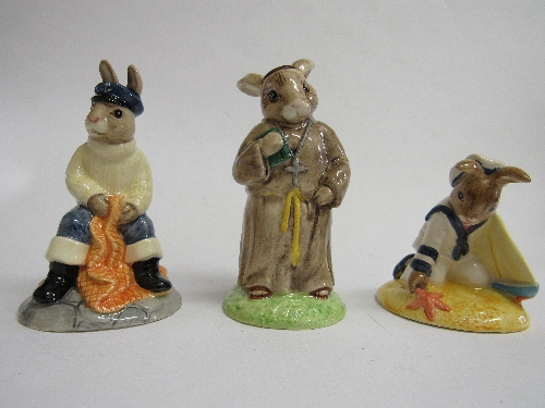 Royal Doulton figurines: Fisherman Bunnykins; Sailor Bunnykins & Friar Tuck Bunnykins. Estimate £ - Image 2 of 2