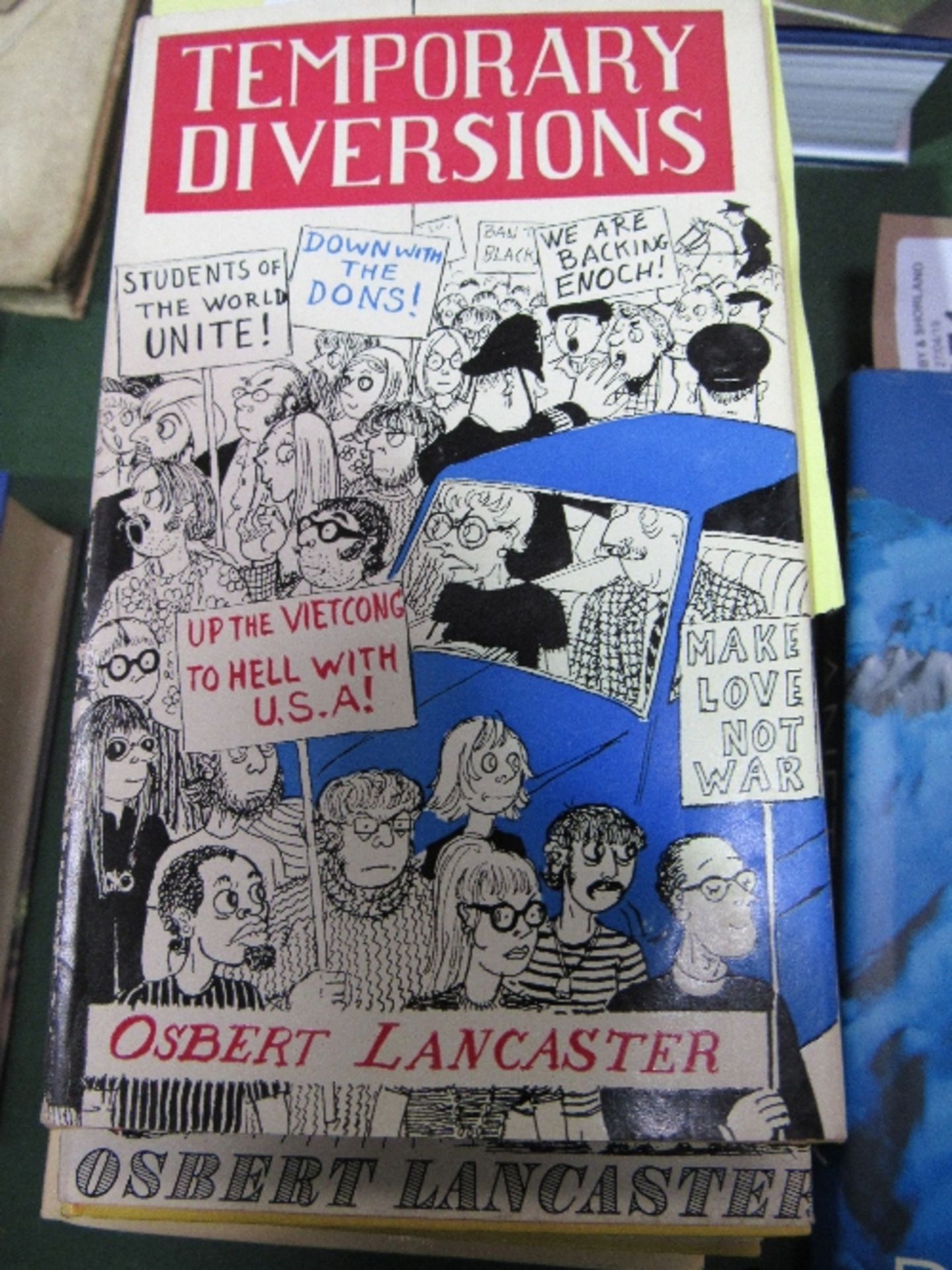 Collection of Osbert Lancaster books, 13 new pocket cartoons, 1950's - 1970's, some 1st editions, 11