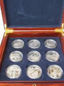 2004 Royal Mint 'The Golden Age of Steam', Channel Island silver proof 18 coin collection.
