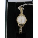 Gold plated cased Accurist lady's wristwatch. Estimate £15-20.