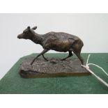 A bronze deer figurine in the style of Mene. Estimate £80-100.