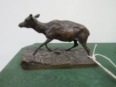 A bronze deer figurine in the style of Mene. Estimate £80-100.