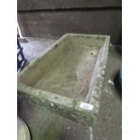 Stone sink, 112cms x 64cms x 18cms. Estimate £80-100.