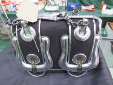 Authentic Fendi & silver patent bag with hologram & code number. A129092 in original dust bag.