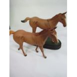 Beswick figurine of racehorse, 'Lammtarra' on stand & another without stand. Estimate £40-80.