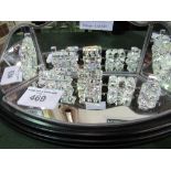 Swarovski crystal 4 piece train set, c/w mirrored display stand. Estimate £50-70.