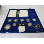Royal Mint Millennium silver proof 13 coin collection including Maundy Money. Estimate £100-125.