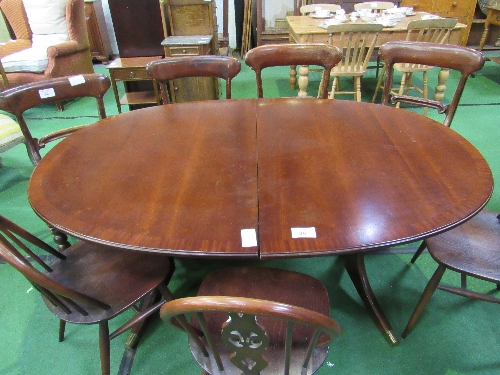 Mahogany extending dining table, 164cms (unextended) x 106cms x 72cms. Estimate £20-40. - Image 2 of 2