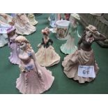 5 Coalport 'Beau Monde' figurines