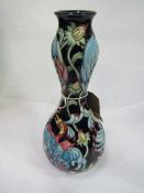 Moorcroft bird vase, limited edition 12/200, 2006, artist KW. Height 28cms. Estimate £150-200.