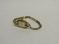 Bucherer lady's watch 1920/30's, going & keeping good time. Estimate £10-20.