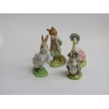Royal Doulton John Beswick Studio figurines: Foxy Whiskered Gentleman; Jemima Puddleduck; Peter