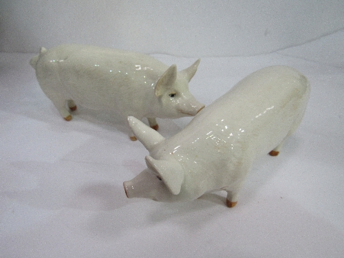 Beswick boar & sow figurines: Champion Boy 53 & Champion Queen 40. Estimate £30-50.