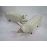 Beswick boar & sow figurines: Champion Boy 53 & Champion Queen 40. Estimate £30-50.