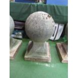 Stone spherical finial, height 65cms. Estimate £200-250.