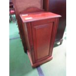 Mahogany pot cupboard, 39cms x 34cms x 76cms. Estimate £20-30.