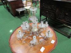 Italian crystal glass 5 branch chandelier. Estimate £50-80.