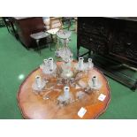 Italian crystal glass 5 branch chandelier. Estimate £50-80.