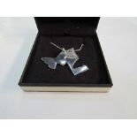 Links of London Butterfly pendant & sterling silver chain. Estimate £30-40.