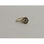 9ct gold hallmarked citrine ring, size K, weight 2.4gms. Estimate £35-55.