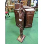 Small totem pole, carved, height - 119cms. Estimate £20-30.