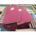 23 leather bound gilt edge works by Rudyard Kipling with illustrations by Kipling, Drake & Fvenzeny,