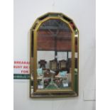 Double framed wall mirror with arch top, 114cms x 67cms. Estimate £50-80.
