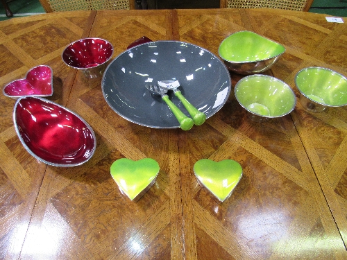 11 pieces of Azeti tableware in lime & red colour. Estimate £30-50. - Image 2 of 2