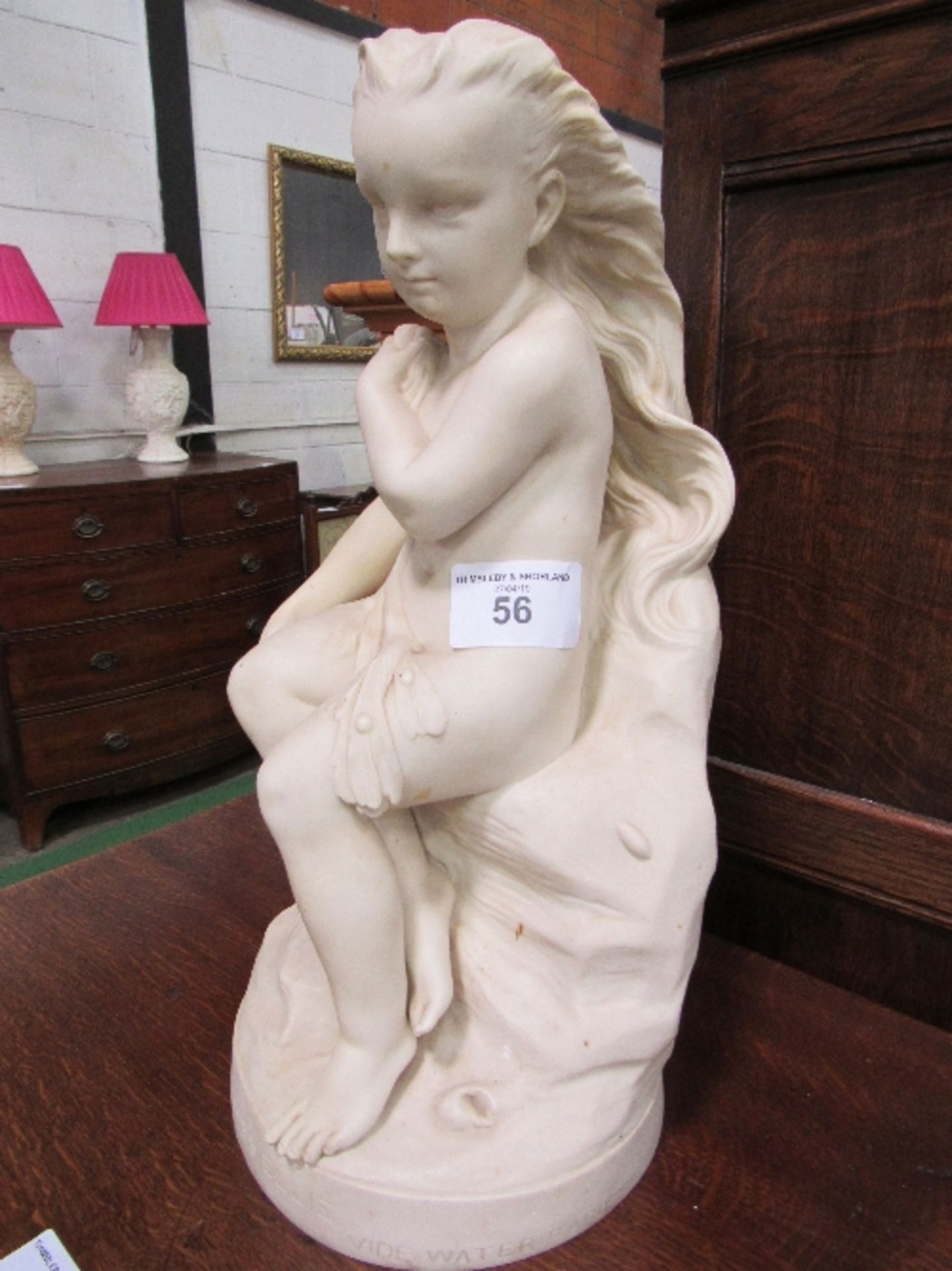 Parian china figurine of Miss Ellie (vide-Water Babies), height 52cms. Estimate £50-70. - Image 2 of 3