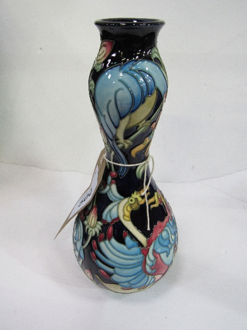 Moorcroft bird vase, limited edition 12/200, 2006, artist KW. Height 28cms. Estimate £150-200. - Image 2 of 2