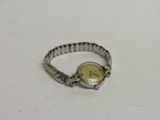 Omega lady's wrist watch. Estimate £30-40.