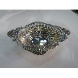Silver pierced footed bonbon dish, fully hallmarked for London 1894 & with the maker's mark of the