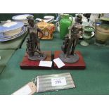 2 golfing trophies & a cigarette case. Estimate £10-20.