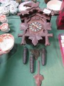 Black Forest cuckoo clock. Estimate £20-30.