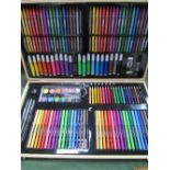 180 piece boxed art set. Estimate £15-30.