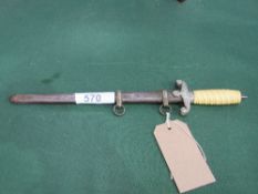 German WWII Officer's dress dagger (missing end roundel). Estimate £25-40.