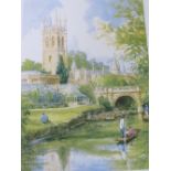 6 unframed prints of Oxford scenes by Valerie Petts. Estimate £20-30.