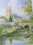 6 unframed prints of Oxford scenes by Valerie Petts. Estimate £20-30.