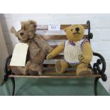 'Shandy' No. 1 of limited edition by P Hillier-Brook & a Naomi Laight Collector's bear, both sitting