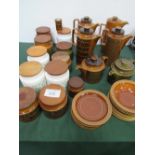 Large qty of Hornsea storage jars, teapots & tableware. Estimate £10-20.